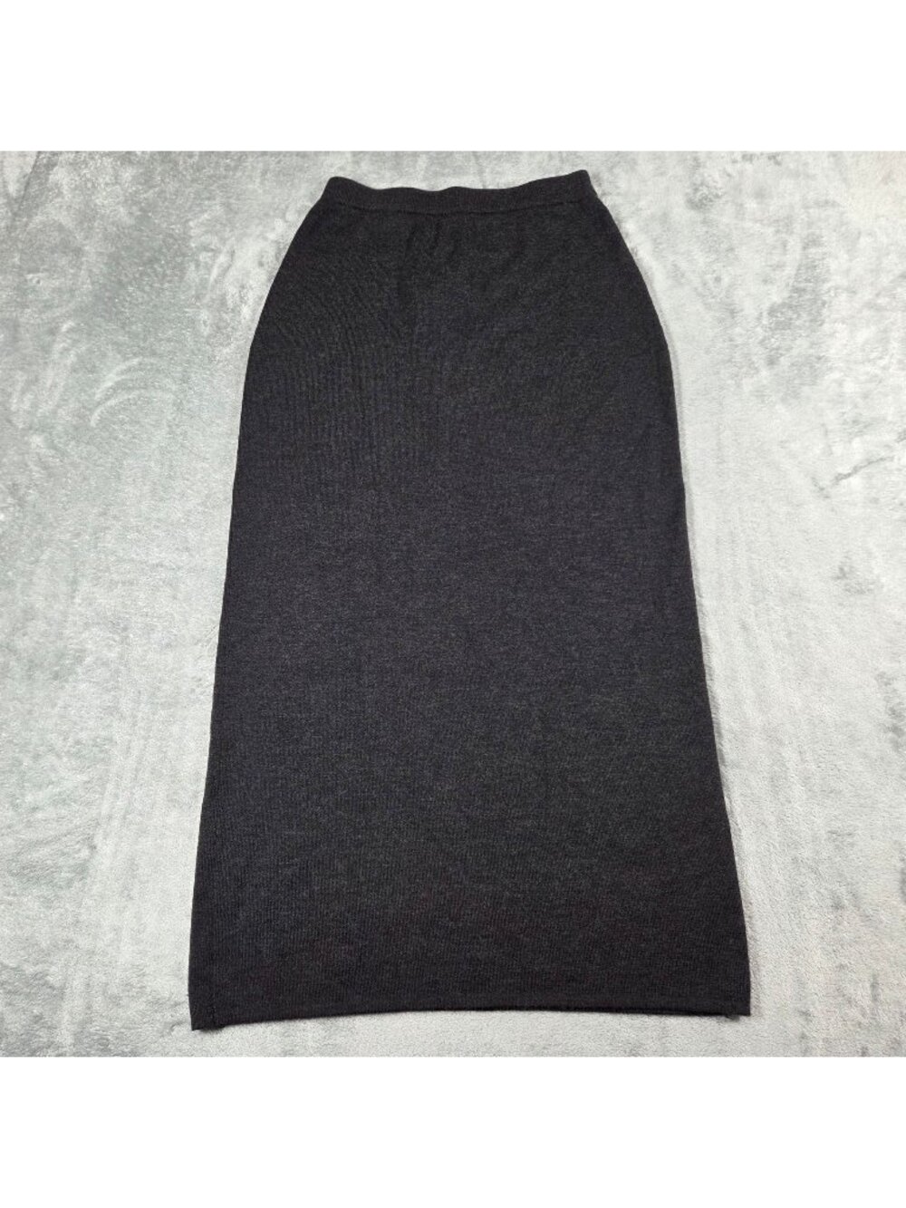 Vintage Pendleton Skirt Small Gray Merino Wool Knit Straight Maxi Stretch Modest